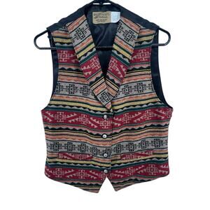 Vintage Knockabouts Pendleton Vest Size 8 Wool Southwestern Pattern Buttons